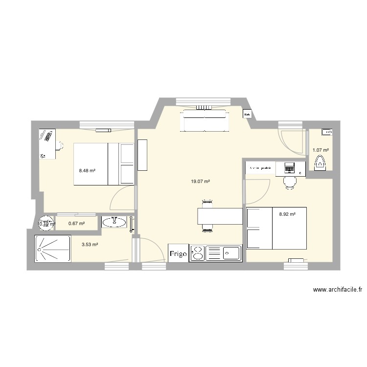 Appartement Avila v4 Aout 2019 avec meubles. Plan de 0 pièce et 0 m2