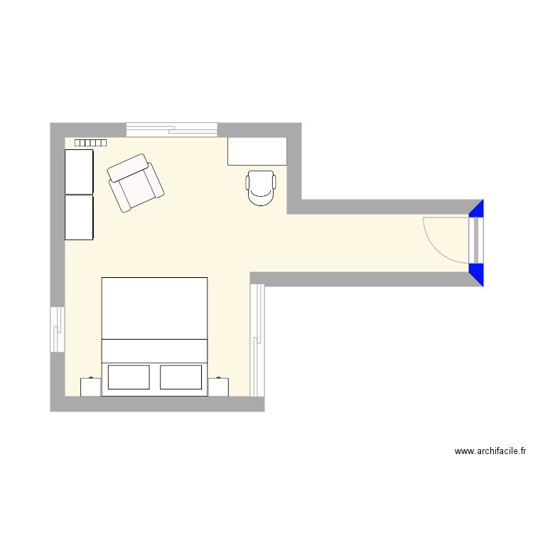 Chambre V2. Plan de 0 pièce et 0 m2