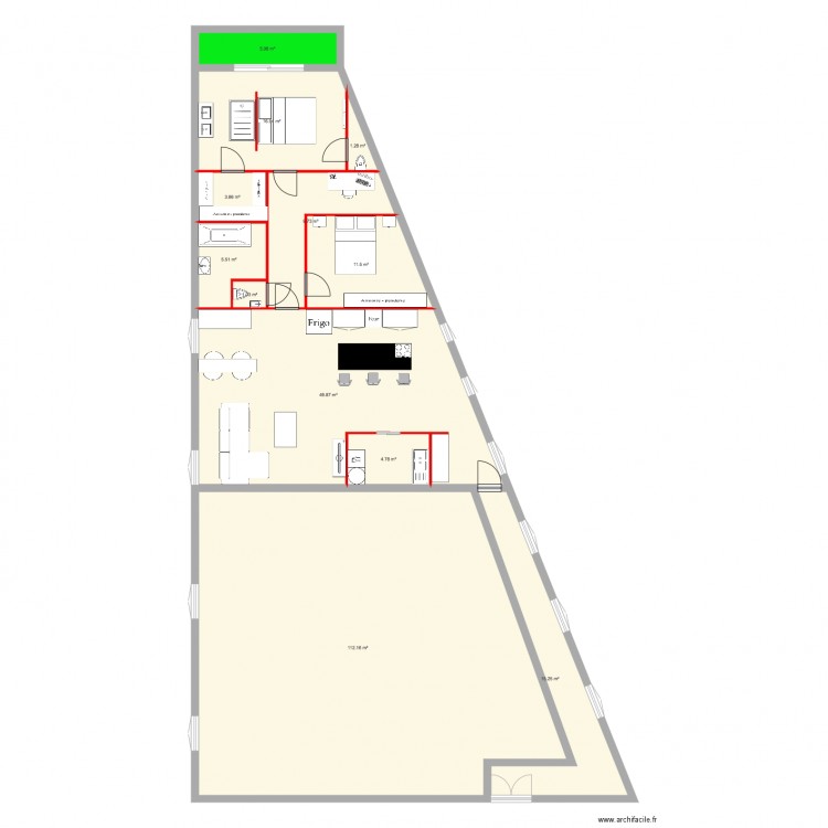 appartement conception 5. Plan de 0 pièce et 0 m2