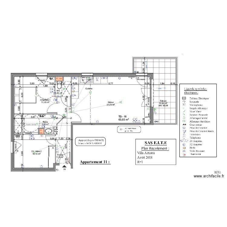 Appartement 11 Villa Azurea RECOLEMENT. Plan de 0 pièce et 0 m2