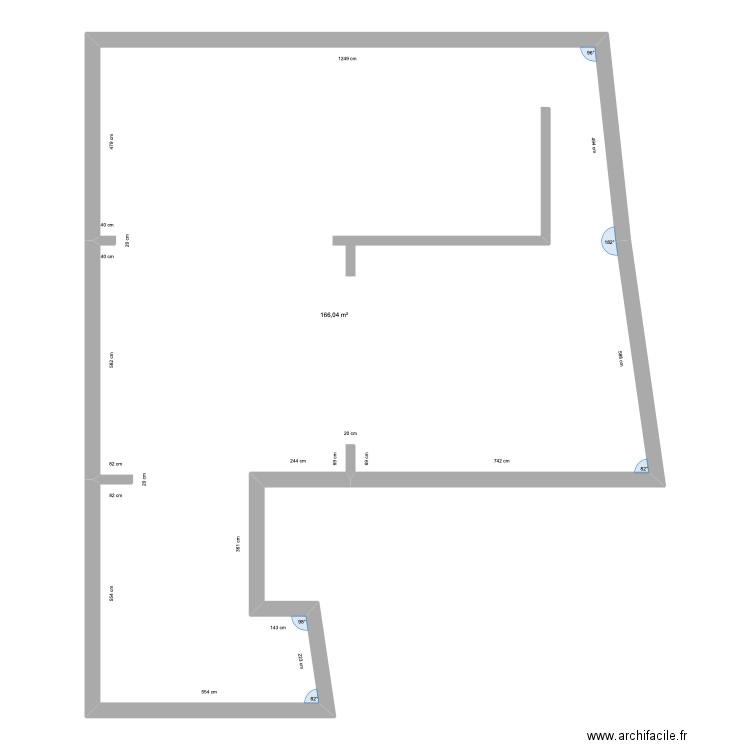 A BODART. Plan de 1 pièce et 166 m2