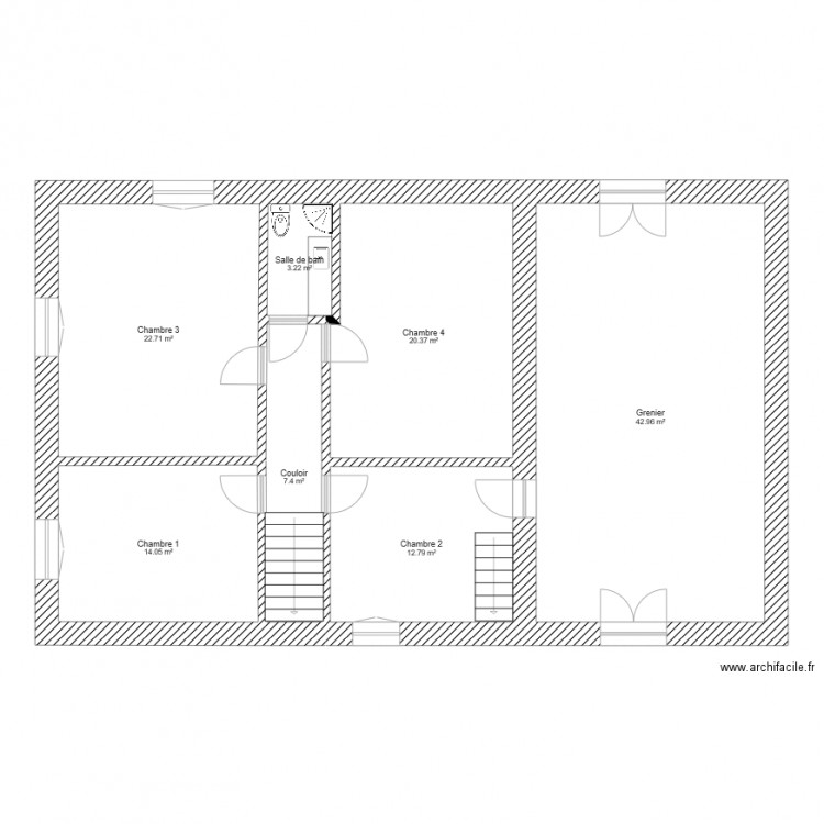 Monteynard 1er étage V2. Plan de 0 pièce et 0 m2