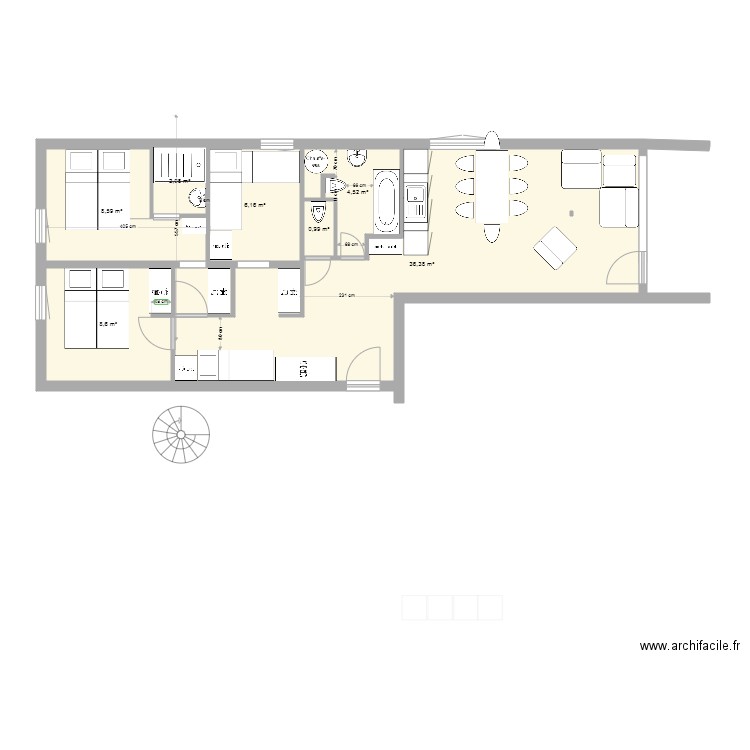 BERLICANT T3 1 er etage. Plan de 0 pièce et 0 m2