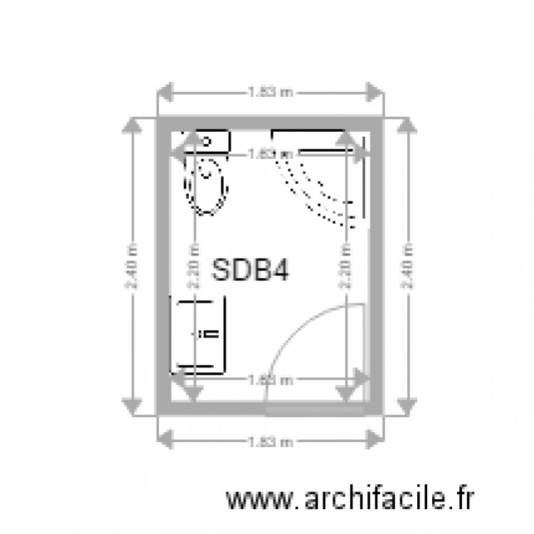 SDB 4 etage. Plan de 0 pièce et 0 m2