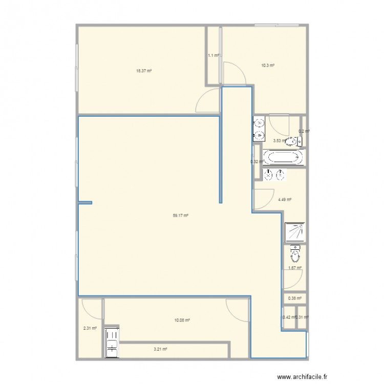 Plan Appartement Riad. Plan de 0 pièce et 0 m2