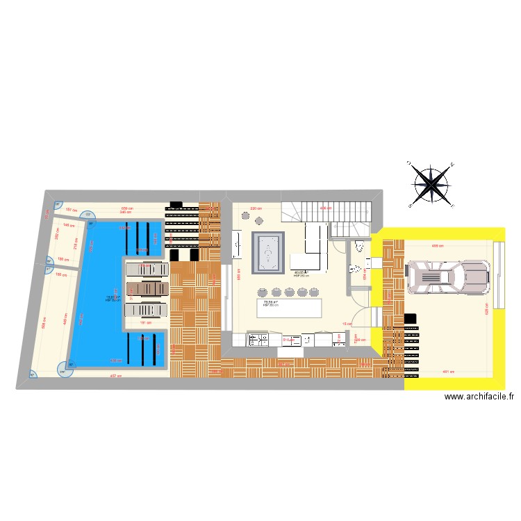 Budoni. Plan de 3 pièces et 139 m2