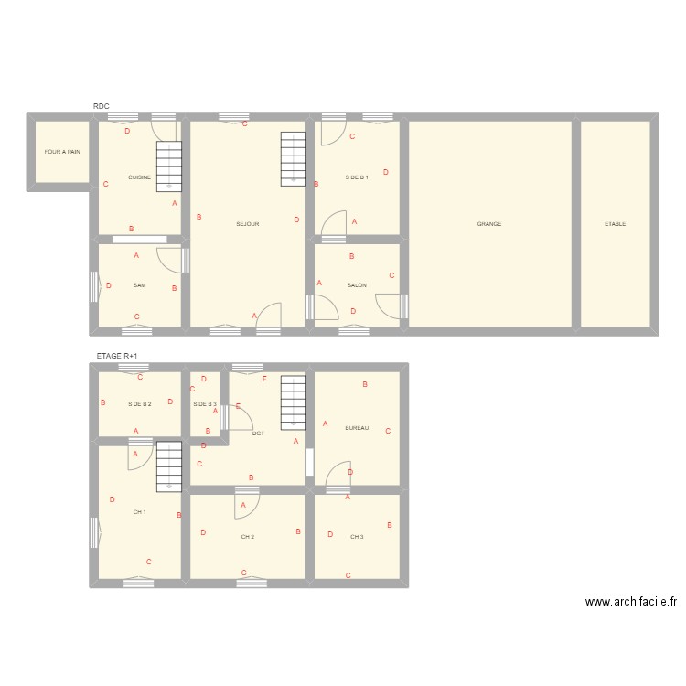 GRAHAM. Plan de 15 pièces et 172 m2