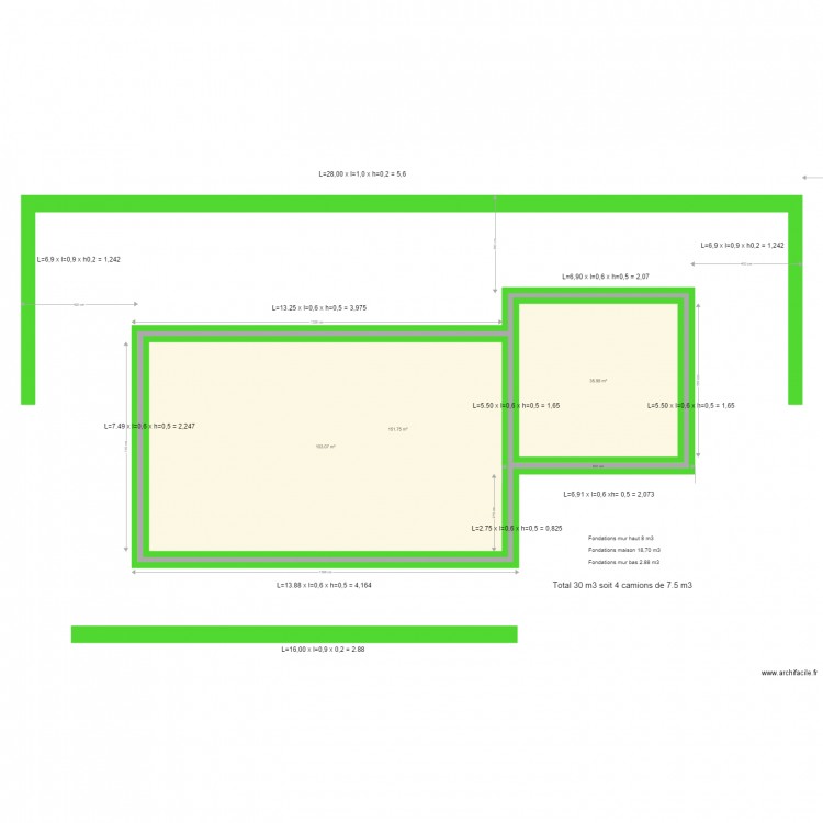 Plan Laurent Mur Fondations. Plan de 0 pièce et 0 m2