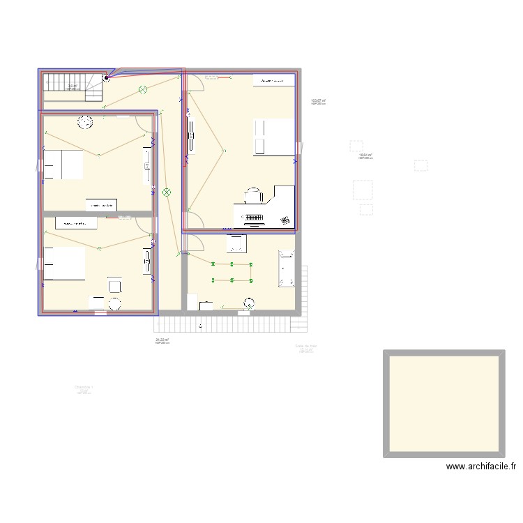 EEB4. Plan de 8 pièces et 365 m2