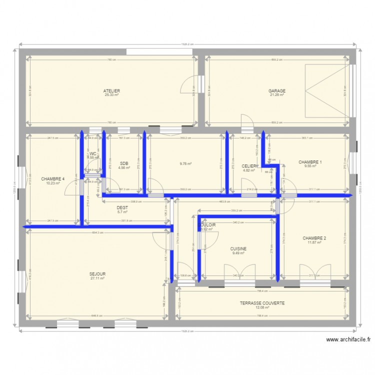 Location Maison 124M2. Plan de 0 pièce et 0 m2