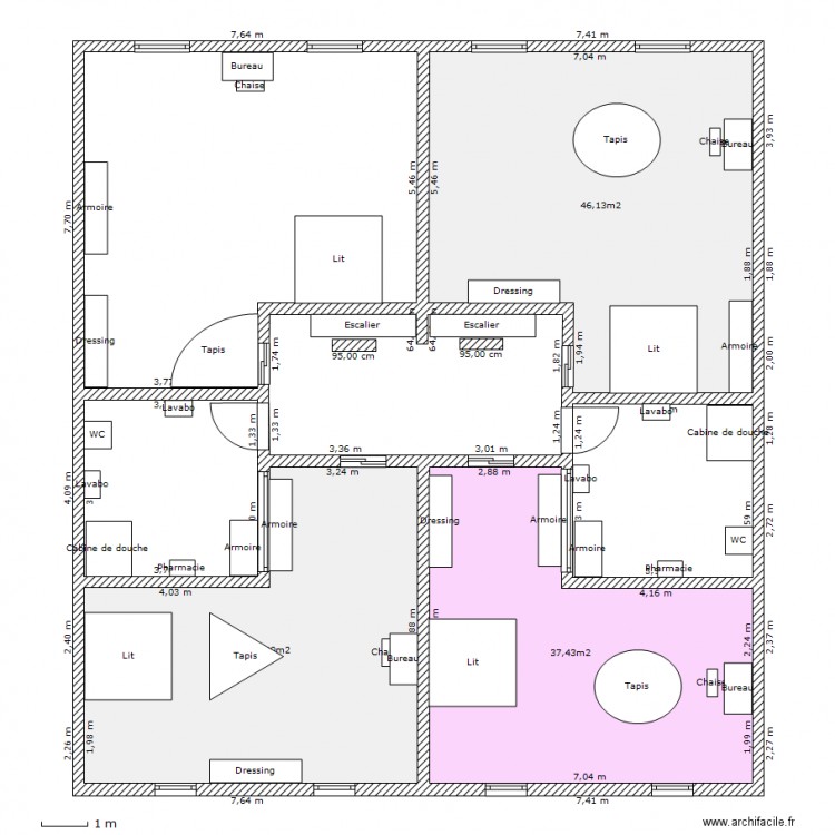 Maison 1 (Etage). Plan de 0 pièce et 0 m2