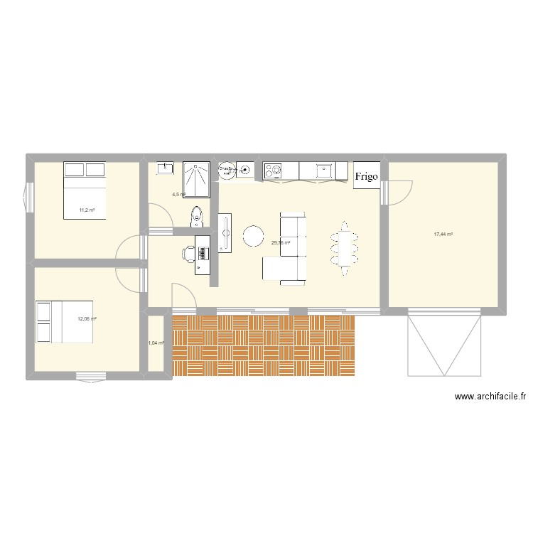 Achat maison Fourchaud. Plan de 7 pièces et 77 m2