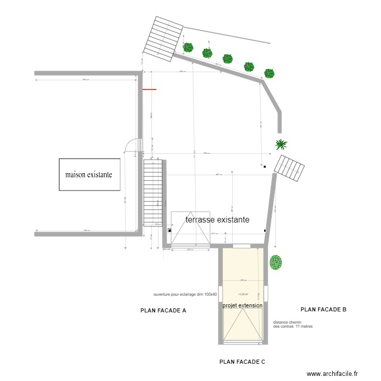 extension garage 2021. Plan de 0 pièce et 0 m2