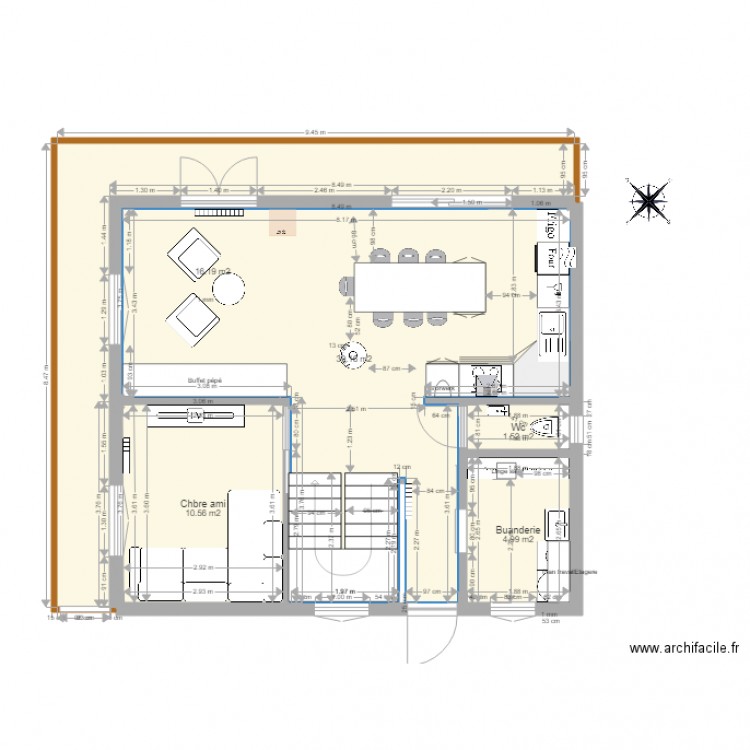 Les plaines - Aménagement intérieur - V1.33 - 11.07.2022. Plan de 17 pièces et 240 m2
