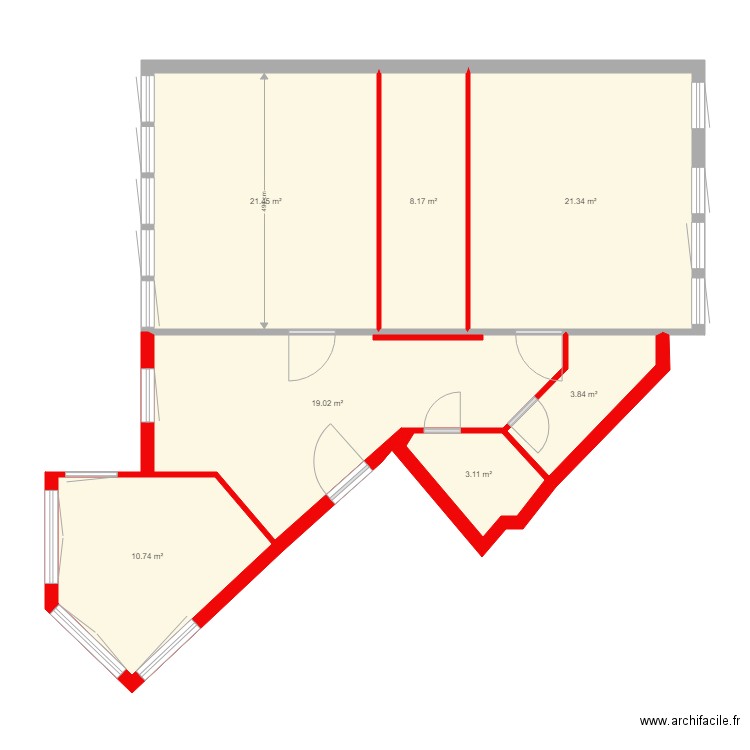 Plan de base Appartement Cesson . Plan de 0 pièce et 0 m2