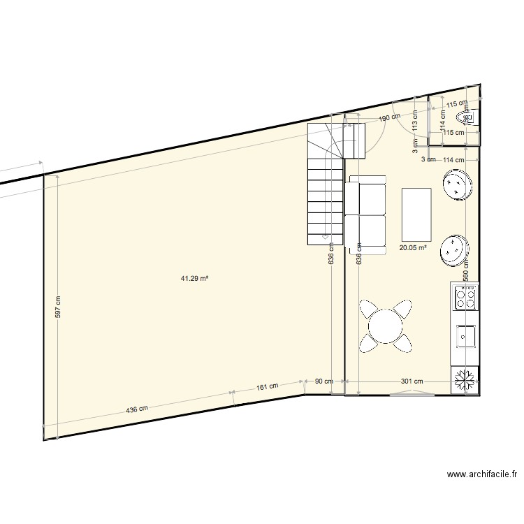 Pernay cuisine étage plan 2. Plan de 0 pièce et 0 m2