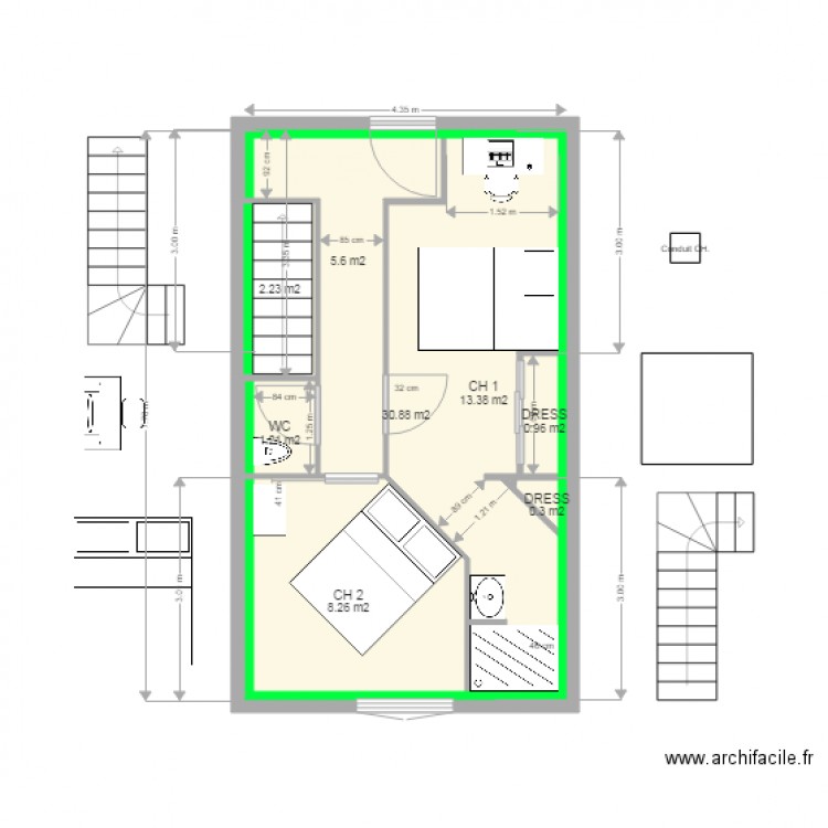 Maison etage futur v3 1. Plan de 0 pièce et 0 m2