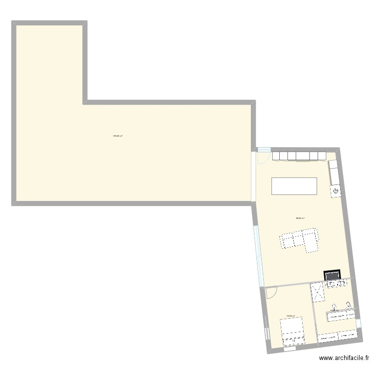 DTZ. Plan de 4 pièces et 238 m2