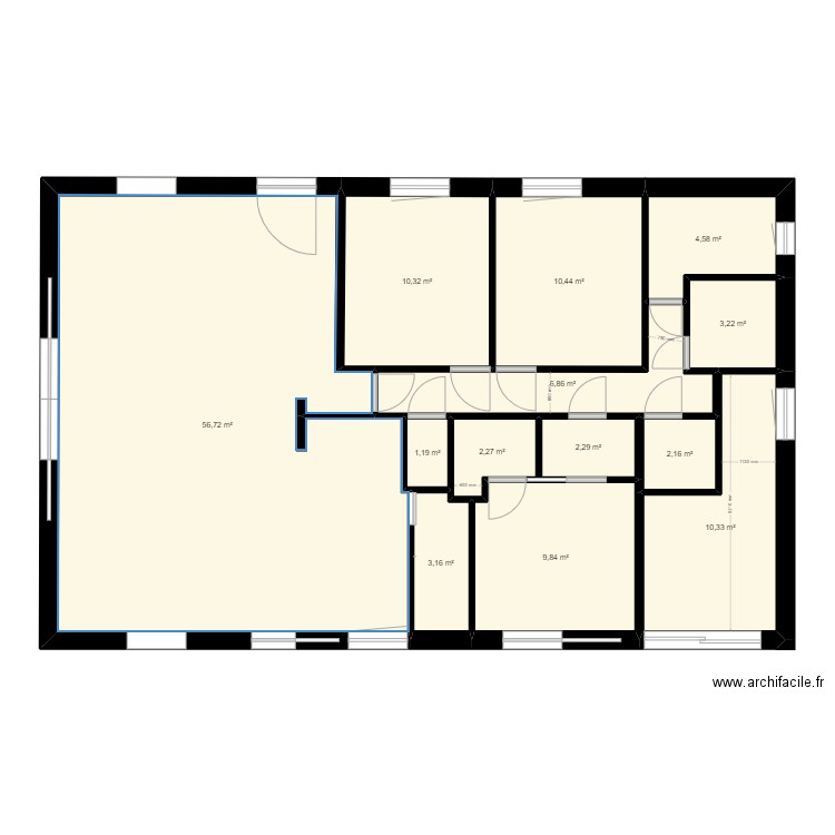 Lissieu Plan . Plan de 13 pièces et 123 m2