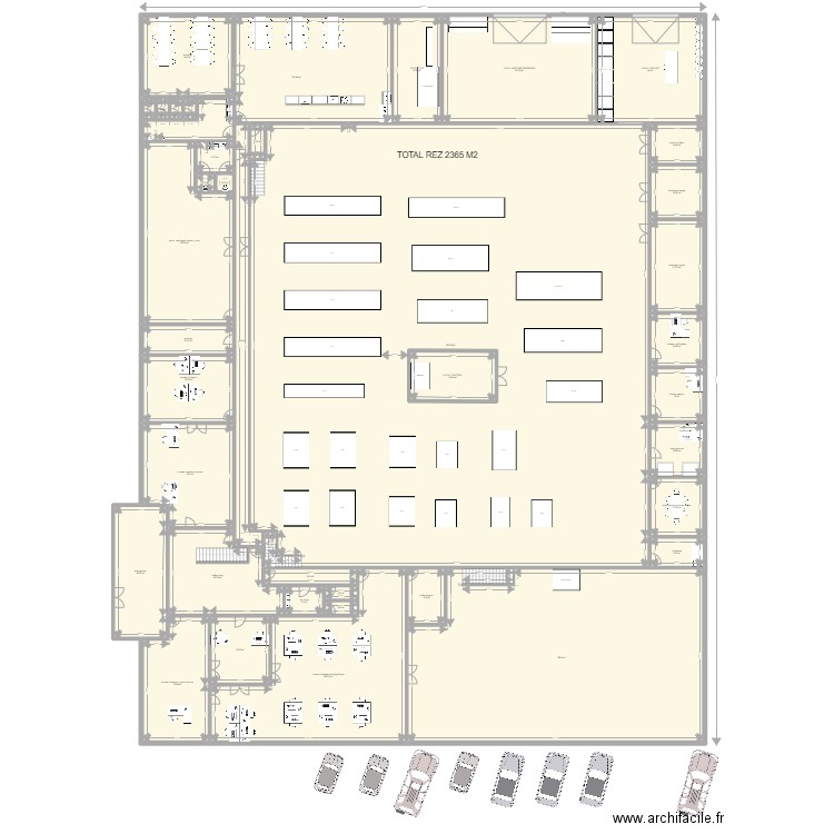 ATELIER FRAIPONT 5 etage bis . Plan de 36 pièces et 2327 m2