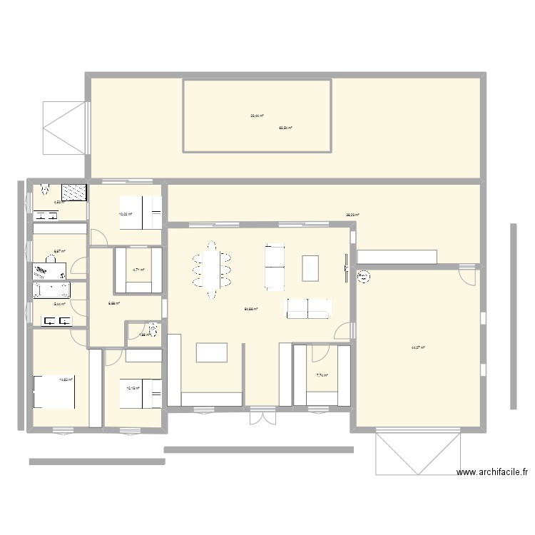 Maison Salan 3. Plan de 15 pièces et 333 m2