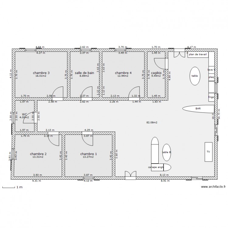 plan maison 8 pieces