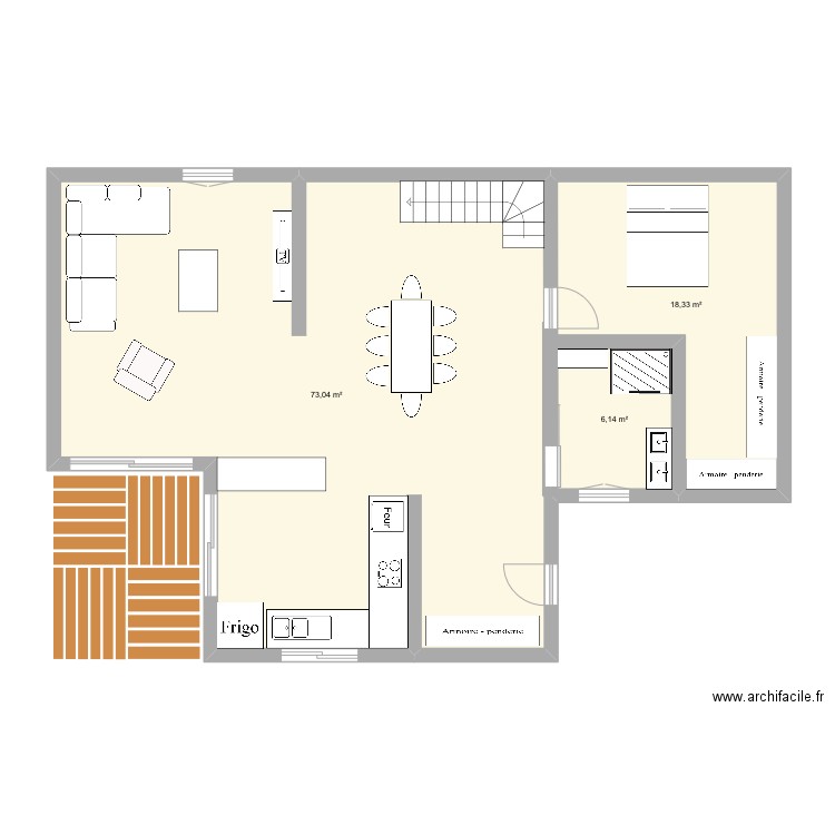 Maison Lulu T. Plan de 3 pièces et 98 m2