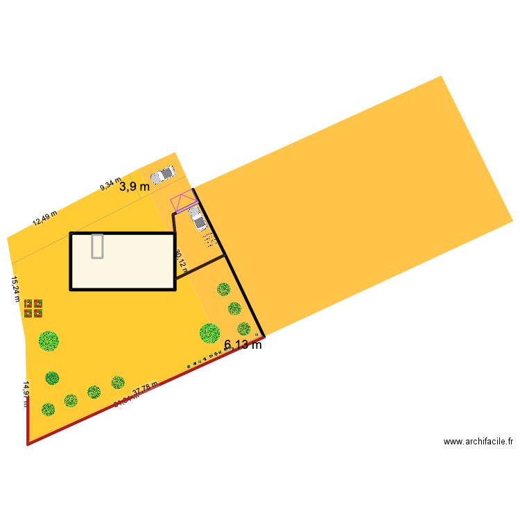 Etude 2. Plan de 2 pièces et 125 m2