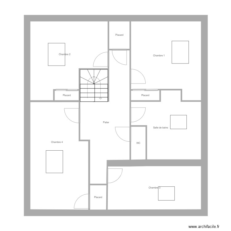 Verdeil Etage 2. Plan de 11 pièces et 93 m2