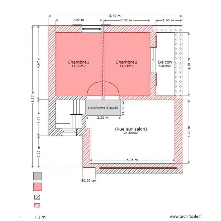 Extension toiture ETG v3. Plan de 0 pièce et 0 m2
