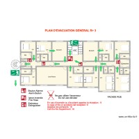 Plan évacuation 3ième Etage Général