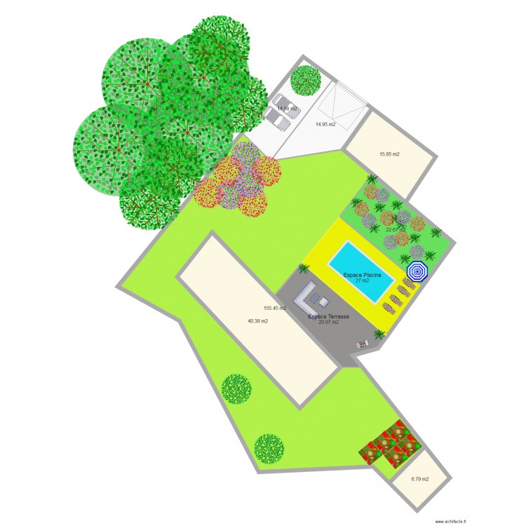 Jardin cORMERY. Plan de 0 pièce et 0 m2