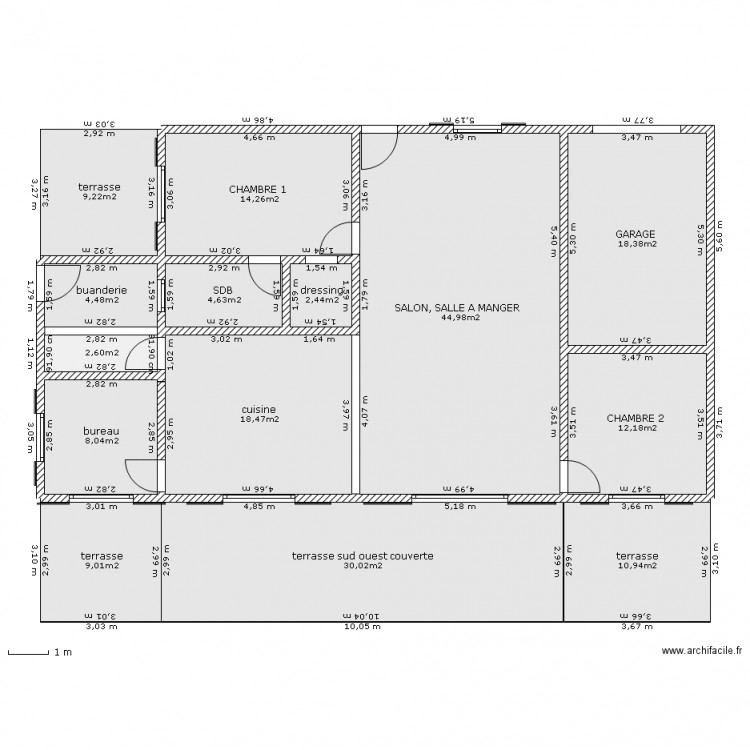 Nouvelle maison Francillon 112.10 m2   garage 18,40m2. Plan de 0 pièce et 0 m2