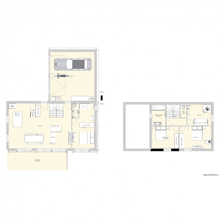 trecobat maison et garage version 1. Plan de 0 pièce et 0 m2
