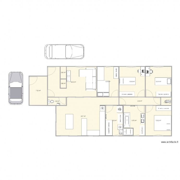 maison 116 sans garage 360 de terrain. Plan de 0 pièce et 0 m2