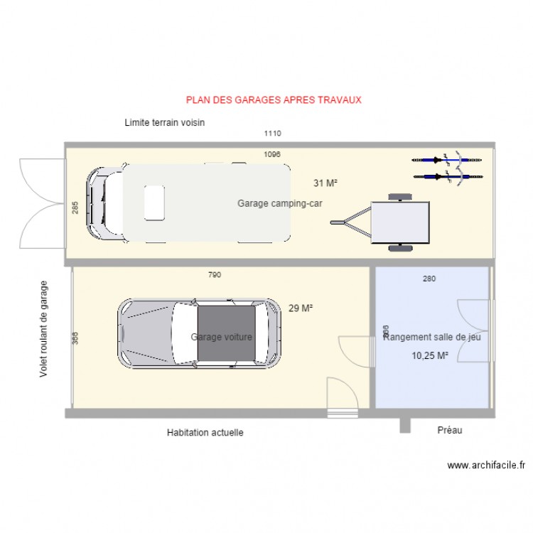 Plan garages après V2. Plan de 0 pièce et 0 m2