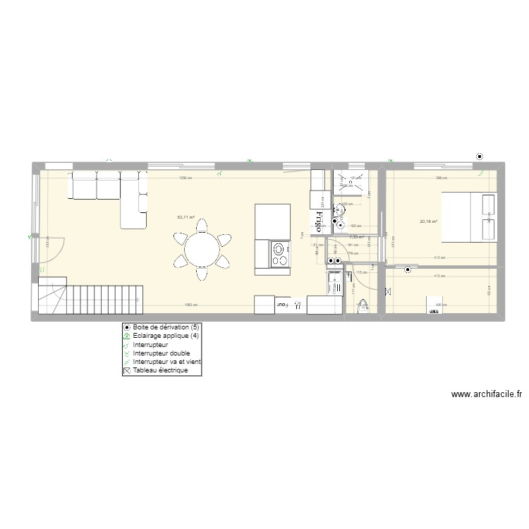 Villa 3 rdc ECL_Exterieure. Plan de 3 pièces et 81 m2