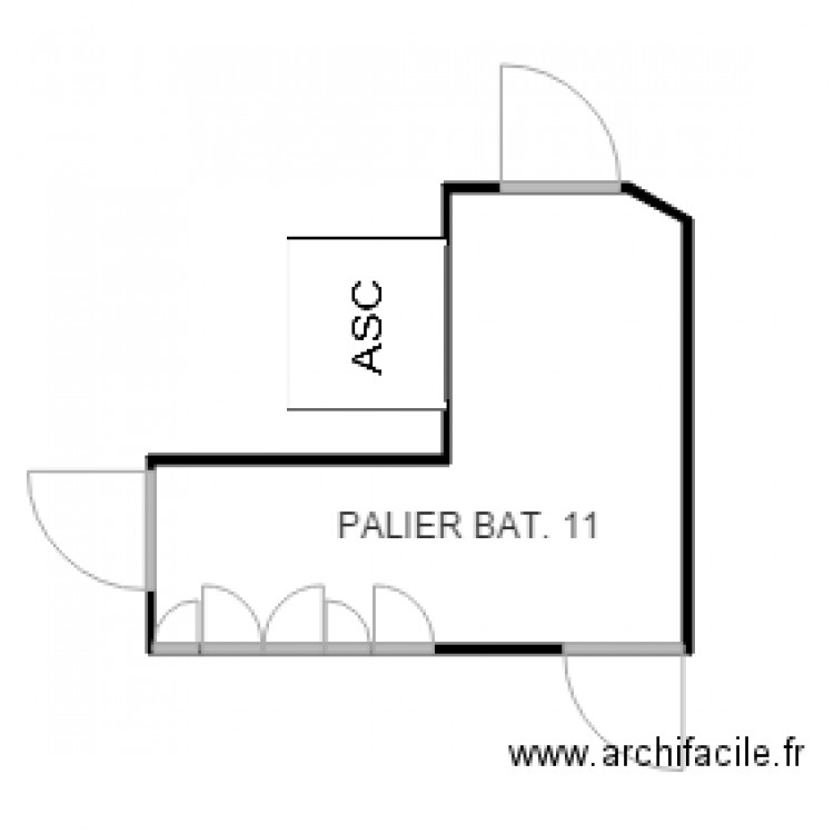 PALIER BAT 11 PC SAINT MAURICE. Plan de 0 pièce et 0 m2