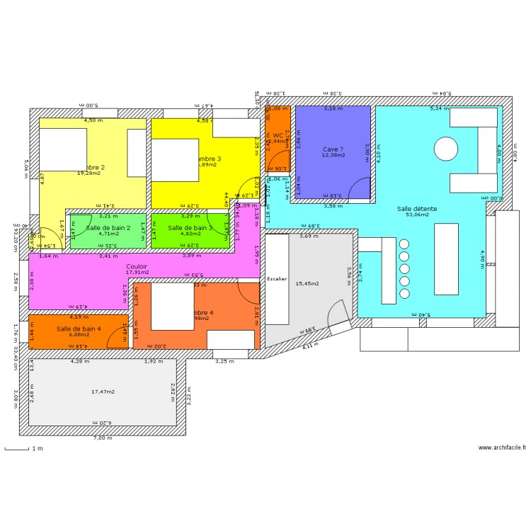 MAISON1 - étage 1. Plan de 0 pièce et 0 m2