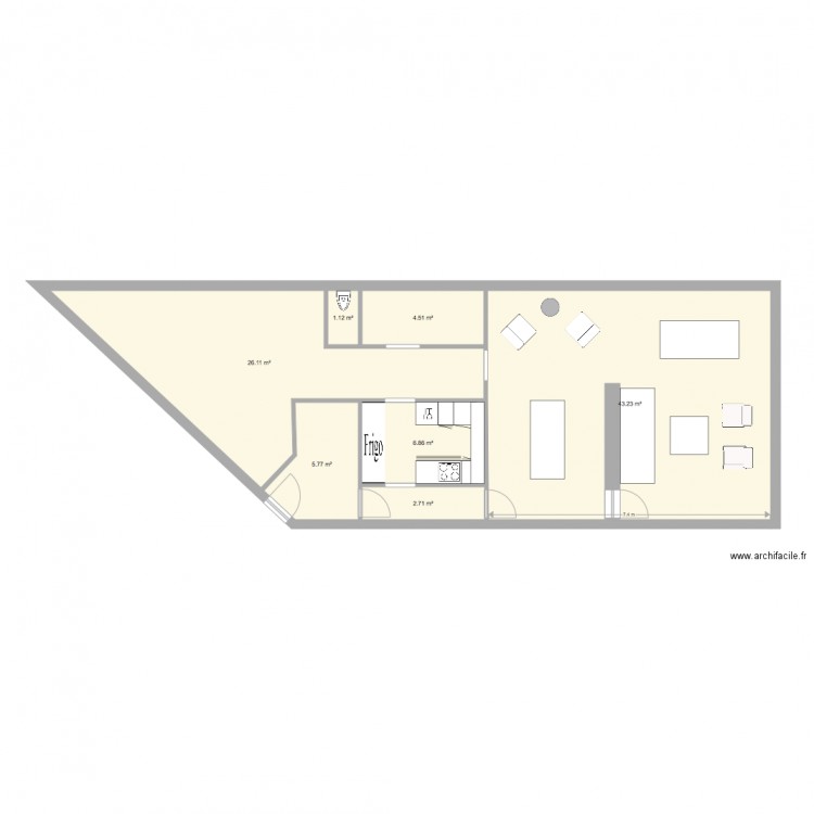 Maison place V2 RDC. Plan de 0 pièce et 0 m2