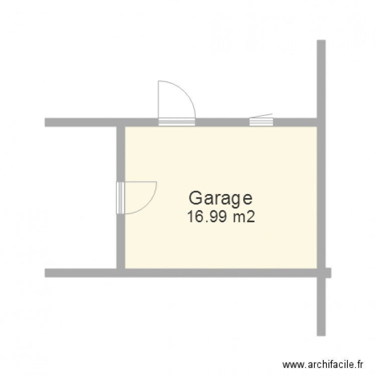 Extension garage. Plan de 0 pièce et 0 m2