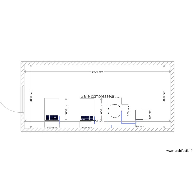 Salle compresseur Sandvik Gap. Plan de 0 pièce et 0 m2
