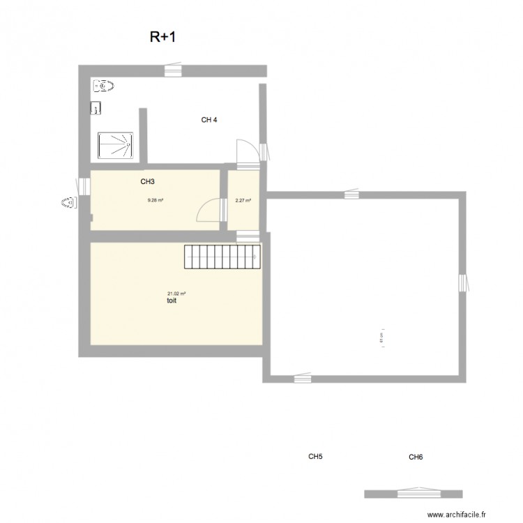 talmont etage modif 2  chambres. Plan de 0 pièce et 0 m2