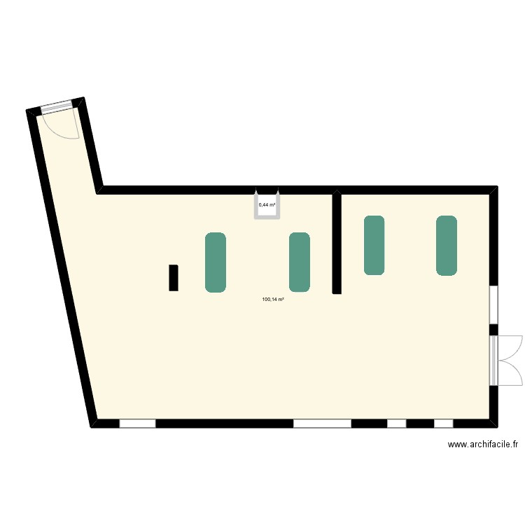 CABINET 2. Plan de 2 pièces et 101 m2