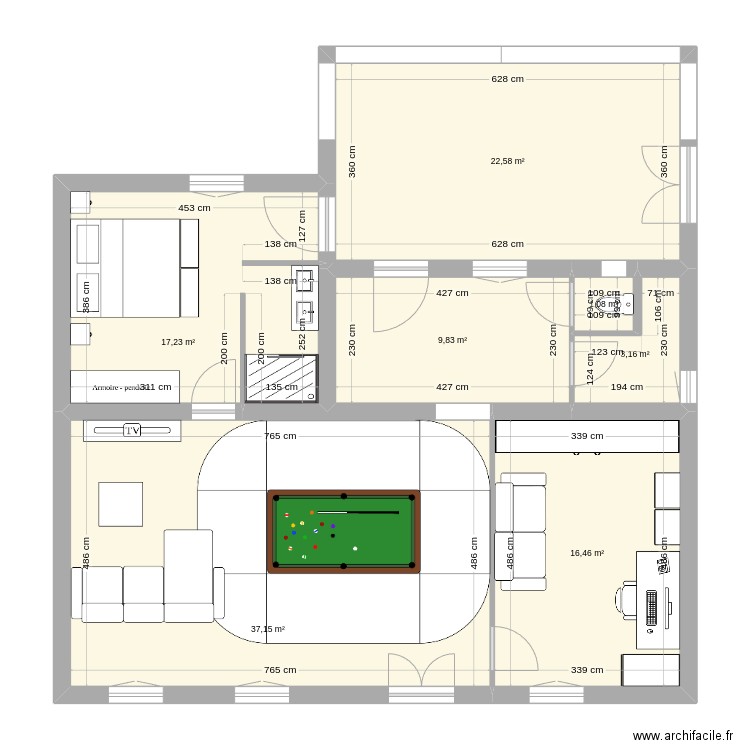 Maison Léognan. Plan de 9 pièces et 159 m2