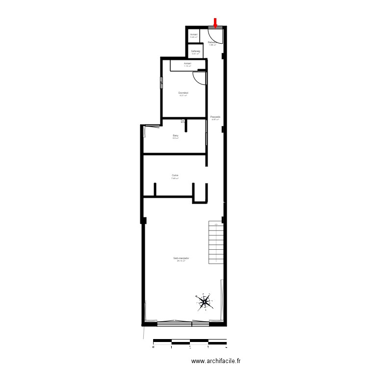 ED. LA NOGUERA, 6-E. STA COLOMA, ANDORRA. Plan de 11 pièces et 81 m2