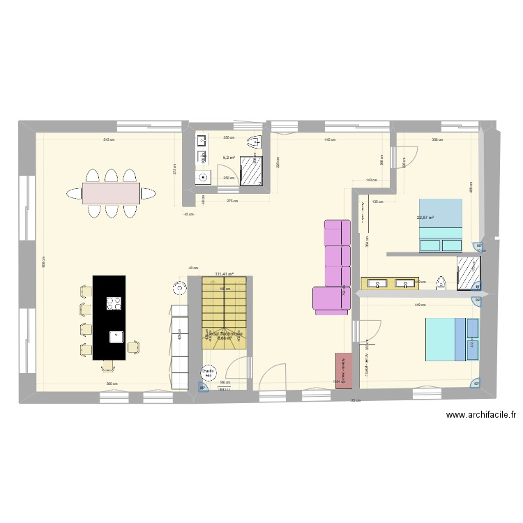 Maison Ecuelles Version 13012024 . Plan de 10 pièces et 285 m2