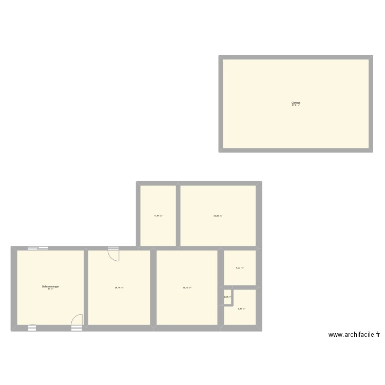 Cognat-Lyonne 1. Plan de 9 pièces et 188 m2