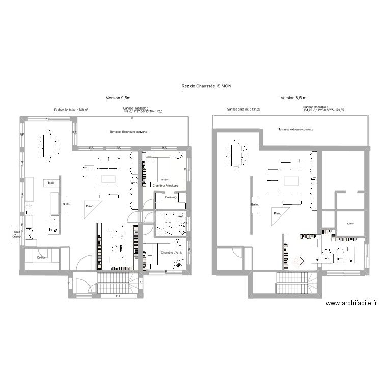 Maison 2 familles Myers-Simon RdC pour impression. Plan de 3 pièces et 30 m2