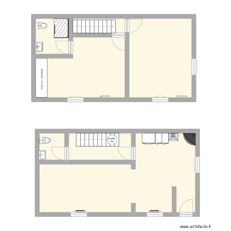 Maison Trébédan. Plan de 7 pièces et 86 m2